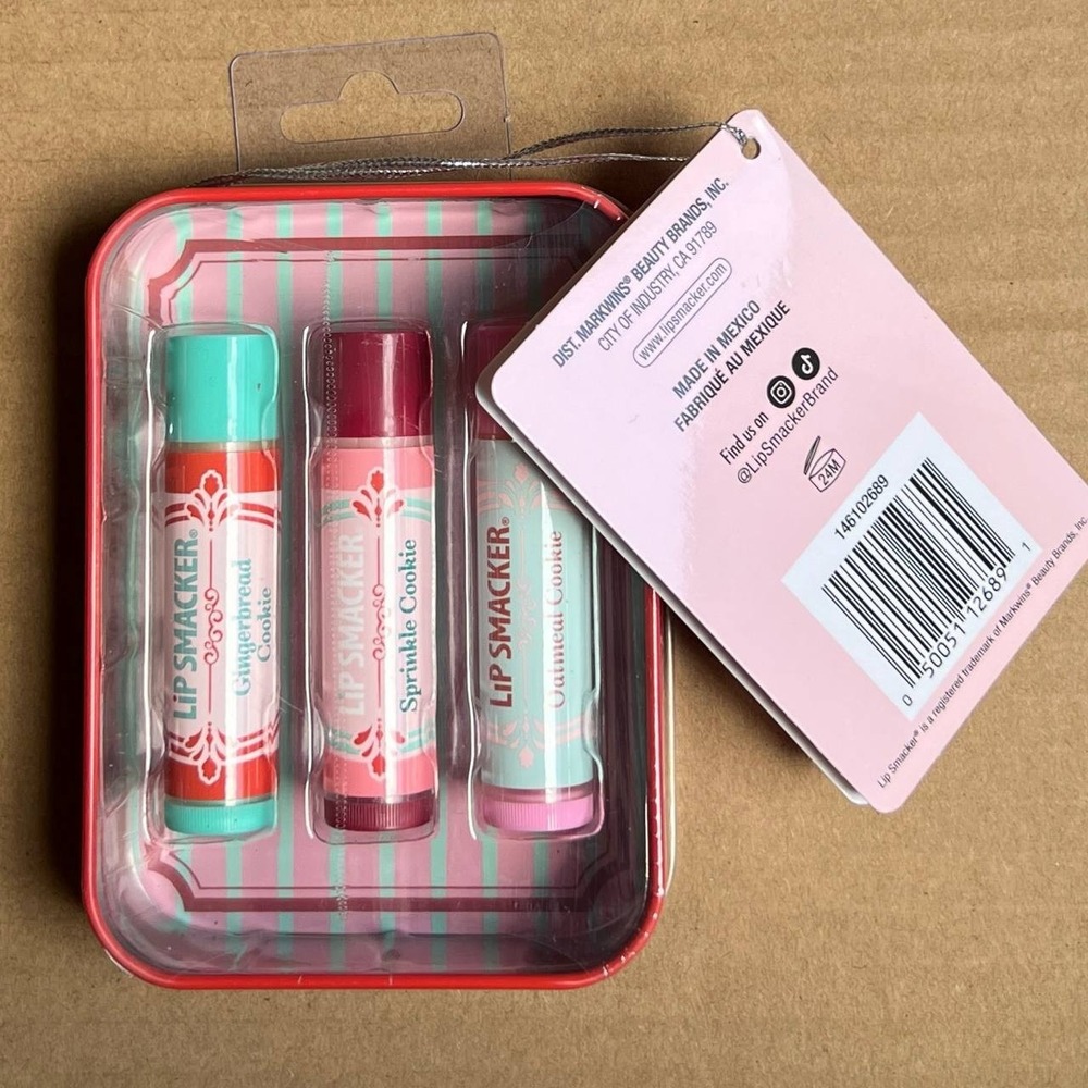 Lip Smacker Lip Balm Trio-Gingerbread Cookie/ Sprinkle Cookie/ Oatmeal Cookie